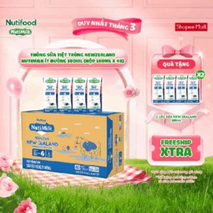 Thùng Sữa Tiệt Trùng New Zealand  NutiMilk 180ml