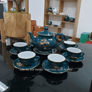 Bộ Ấm Trà Bát Tràng Cao  Cấp
