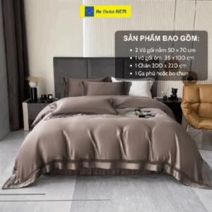 Bộ Ga Giường 5 Món Cao Cấp Lụa
