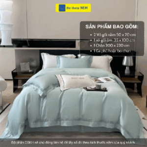 Combo Chăn Ga Gối 5 Món Hệ thống Nệm Cao Cấp