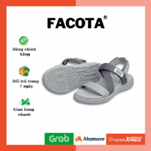 Giày Dép Sandal Nam, Nữ Xám Phối