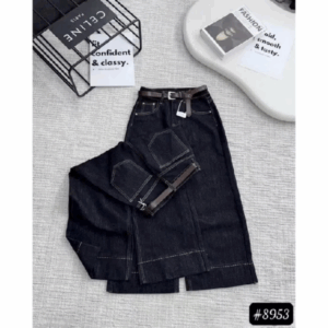 Quần Jeans Bò Nữ Ống Rộng Cạp Lưng Cao