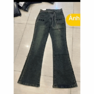 Quần Jeans Loe Nữ Thêu Cạp