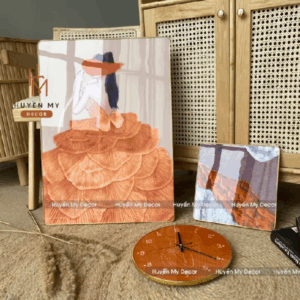 Bộ 3 Tranh Đồng Hồ Tráng Gương Cao Cấp