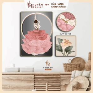 Set 3 Tranh Đồng Hồ 3D Treo Tường Tráng Gương