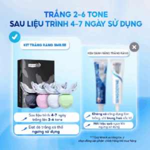 Trắng Răng Smilee Extra, trắng răng từ 3_6 Tone