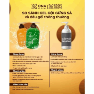 Combo Gel Gội Xả Gừng Sả