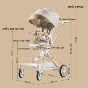 Xe Đẩy Cho Bé Hai Chiều Cao Cấp