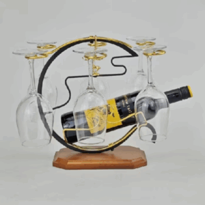 Kệ Để Rượu Kèm Giá Treo 6 Ly