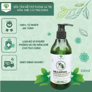 Combo loại bỏ nấm, ghẻ, viêm da  cho chó mèo